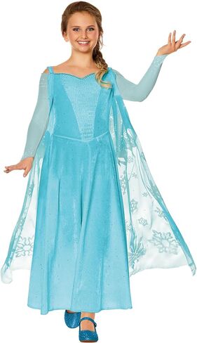 Spirit Halloween Frozen Kids Elsa Dress Costume | Officially licensed | Disney | Queen Elsa Outfit in Saudi Arabia