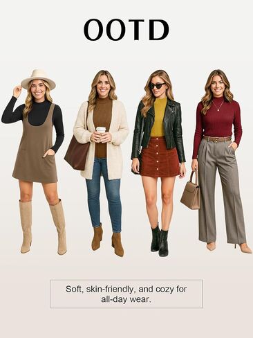 Ninee Womens Sweater Mock Neck Knit 2025 Fall Soft Lightweight Business Casual Work Warm Pullover Tops in Saudi Arabia