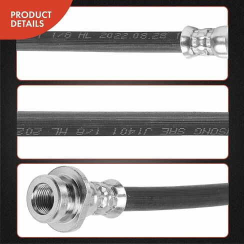A-Premium Rear Driver or Passenger Inner Brake Hydraulic Hose Compatible with Select Nissan Models - Juke 2011-2017 1.6L, AWD - Replace# 46210CY12A in Saudi Arabia