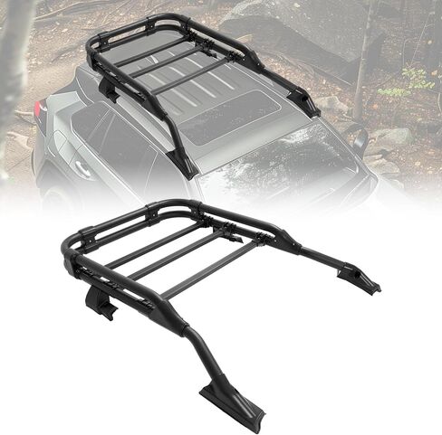 KUAFU Roof Rack Basket Compatible with 2019-2024 Toyota RAV4 Cross Bar Rail Top Cargo Luggage Carrier Basket Aluminum in Saudi Arabia