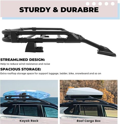 KUAFU Roof Rack Basket Compatible with 2019-2024 Toyota RAV4 Cross Bar Rail Top Cargo Luggage Carrier Basket Aluminum in Saudi Arabia