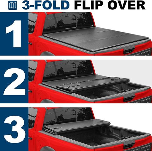 غطاء تونيو للشاحنة من الألومنيوم قابل للسحب من FASTFIT لسرير 2024-2025 Ranger بطول 5 أقدام (61 بوصة) | تصميم بقفل مزدوج، أسود غير لامع، مقاوم للماء وشديد التحمل in Kuwait