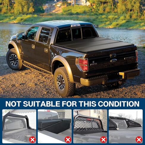 غطاء تونيو للشاحنة من الألومنيوم قابل للسحب من FASTFIT لسرير 2024-2025 Ranger بطول 5 أقدام (61 بوصة) | تصميم بقفل مزدوج، أسود غير لامع، مقاوم للماء وشديد التحمل in Kuwait