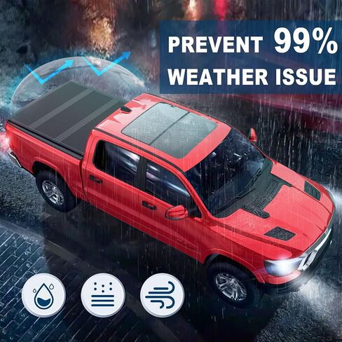 غطاء تونيو للشاحنة من الألومنيوم قابل للسحب من FASTFIT لسرير 2024-2025 Ranger بطول 5 أقدام (61 بوصة) | تصميم بقفل مزدوج، أسود غير لامع، مقاوم للماء وشديد التحمل in Kuwait
