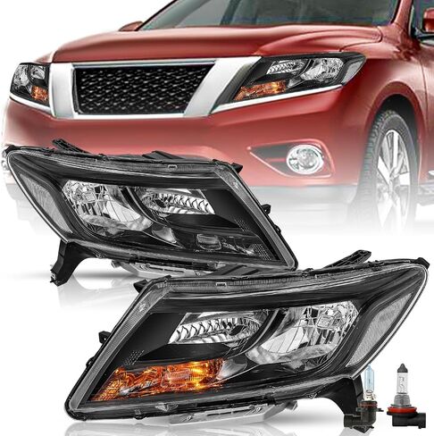Headlight Assembly Set for 2013 2014 2015 2016 Nissan Pathfinder [Halogen Type] OEM Replacement Headlamp LH (Left/Driver Side) in Saudi Arabia