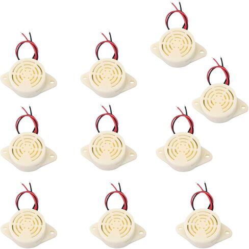 10pcs SFM-27 95DB Alarm High-Decibel 3-24V 12V Electronic Buzzer Beep Alarm Intermittent Continuous Beep(Continuous Sound) in Saudi Arabia