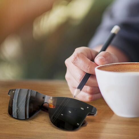 نظارات شمسية مستقطبة خشبية كبيرة جدًا للرجال مقاس XXL للرؤوس العريضة الكبيرة مقاس 155 مم، عدسة قطعة واحدة in Kuwait