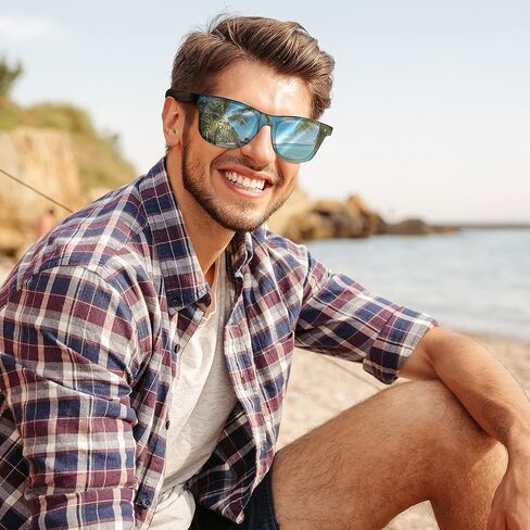 نظارات شمسية مستقطبة خشبية كبيرة جدًا للرجال مقاس XXL للرؤوس العريضة الكبيرة مقاس 155 مم، عدسة قطعة واحدة in Kuwait