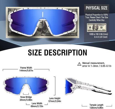 DUCO Polarized Sports Sunglasses for Men and Women Protection Ideal for Fishing Cycling and Running Mountain Biking DC0046 in Saudi Arabia