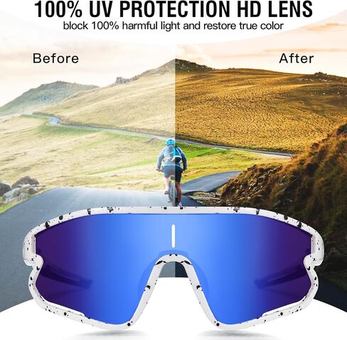DUCO Polarized Sports Sunglasses for Men and Women Protection Ideal for Fishing Cycling and Running Mountain Biking DC0046 in Saudi Arabia