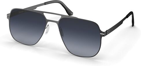Men's Polarized Gradient Sunglasses - Square UV400 Protection - Adjustable Tint, Lightweight 21g Flex Frame for Driving & Outdoor (Gradient Grey) in Saudi Arabia