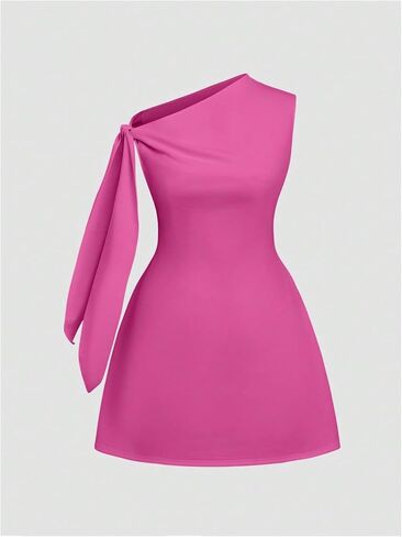 SOLY HUX Women's Mini Dress Off The Shoulder Sleeveless Tie Shoulder A Line Flared Party Dresses in Saudi Arabia