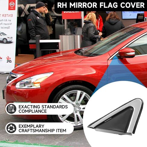 Passenger Side Corner Mirror Trim Finisher Mirror Flag Cover for Nissan Sentra 2013-2019 | Right Side | Replaces 96318-3SG0A in Saudi Arabia