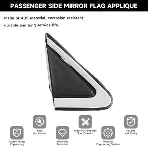 Passenger Side Corner Mirror Trim Finisher Mirror Flag Cover for Nissan Sentra 2013-2019 | Right Side | Replaces 96318-3SG0A in Saudi Arabia