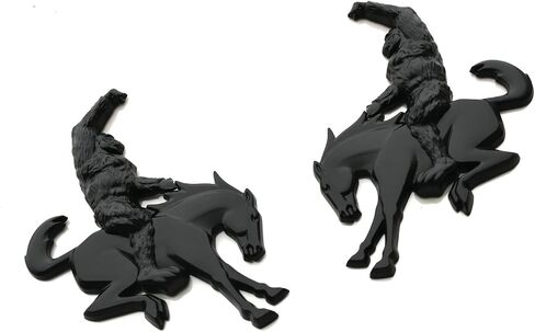 Add-A-Saquatch Emblem Compatible with Your Bronco,3D Left Right Tailgate Badge - Universal Raised Design, Automotive with Horse Emblem Set (Black) in Saudi Arabia
