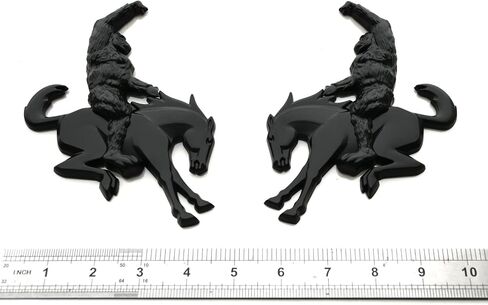 Add-A-Saquatch Emblem Compatible with Your Bronco,3D Left Right Tailgate Badge - Universal Raised Design, Automotive with Horse Emblem Set (Black) in Saudi Arabia