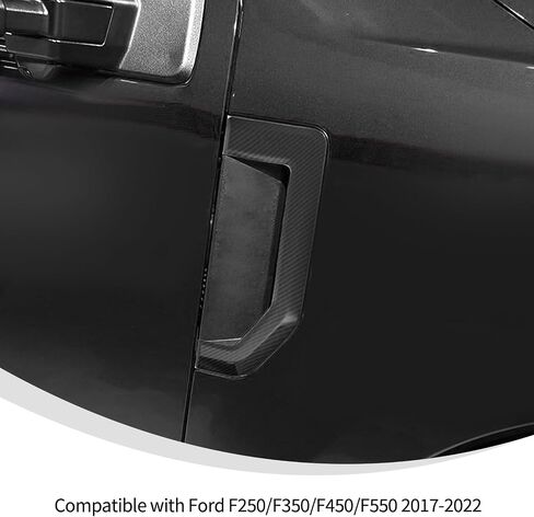 Linskip Fender Side Emblem Trim Compatible with 2017-2022 Ford F250/F350/F450/F550 XL, Fender Badges Cover, Enterior Accessories(Black Carbon) in Saudi Arabia