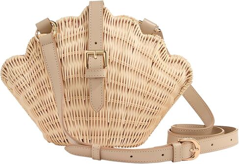 vineyard vines Wicker Clamshell Clutch, Cappuccino in Saudi Arabia