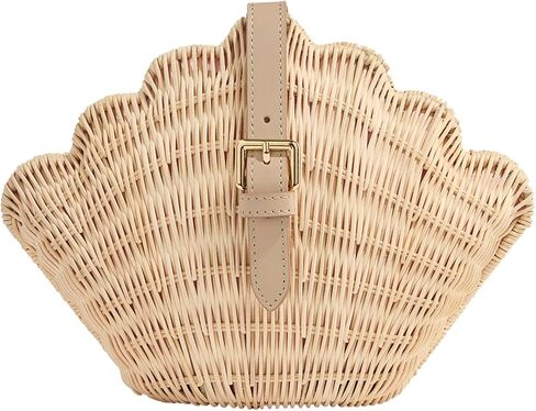 vineyard vines Wicker Clamshell Clutch, Cappuccino in Saudi Arabia