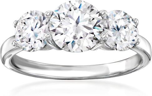 Ross-Simons 2.00 ct. t.w. CZ 3-Stone Ring in Sterling Silver in Saudi Arabia