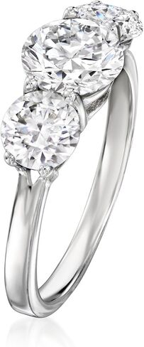 Ross-Simons 2.00 ct. t.w. CZ 3-Stone Ring in Sterling Silver in Saudi Arabia