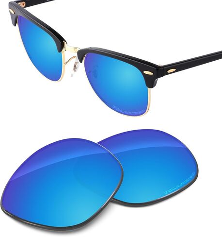 عدسات بديلة للأداء متوافقة مع RayBan Clubmaster RB3016 مقاس 51 مم مستقطبة محفورة in Kuwait