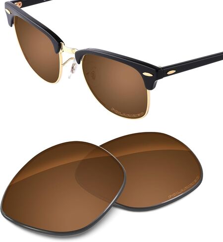 Performance Replacement Lenses Compatible with RayBan Clubmaster RB3016 51mm Polarized Etched in Saudi Arabia