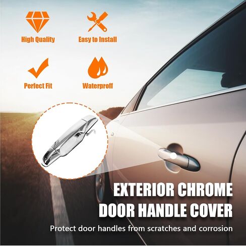 Exterior Chrome Door Handle Front Left Right Replacement for 2007-2013 Chevy Silverado Suburban Tahoe Avalanche GMC Sierra Yukon Cadillac Escalade Replaces 22738721 22738722 in Saudi Arabia