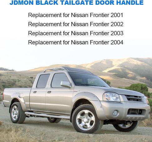 JDMON Black Tailgate Door Handle & Bezel w/o Keyhole Replacement for Nissan Frontier 2001-2004 Exterior Liftgate Handle Rear Lift Gate Latch Handle Replacement for 90606VK00A 90606-VK00A in Saudi Arabia