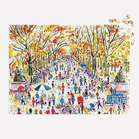 Galison Michael Storrings Autumn by The Sea 1000 Piece Puzzle from Galison - 27" x 20" Beautifully Illustrated Puzzle, Thick & Sturdy Pieces, Perfect Activity for Chilly Fall Weather! in Saudi Arabia