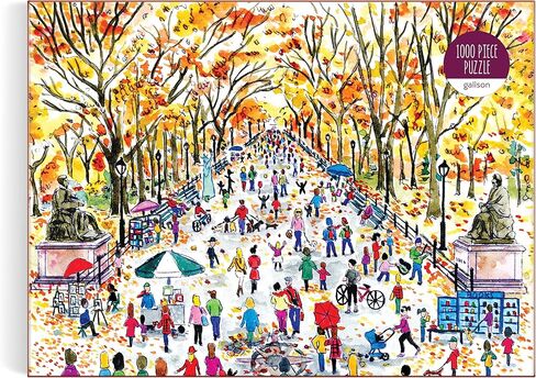 Galison Michael Storrings Autumn by The Sea 1000 Piece Puzzle from Galison - 27" x 20" Beautifully Illustrated Puzzle, Thick & Sturdy Pieces, Perfect Activity for Chilly Fall Weather! in Saudi Arabia