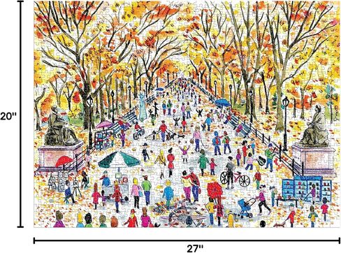 Galison Michael Storrings Autumn by The Sea 1000 Piece Puzzle from Galison - 27" x 20" Beautifully Illustrated Puzzle, Thick & Sturdy Pieces, Perfect Activity for Chilly Fall Weather! in Saudi Arabia