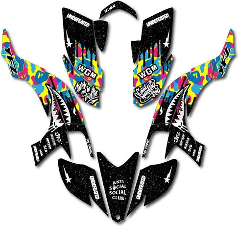 CMYK Savage Racing Graphics kit Fits Yamaha 03-08 YFZ450 YFZ 450 Quad Decal ATV Kit in Saudi Arabia