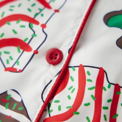 Meiweileya Christmas Tree Cake Pajamas for Women Satin Button Down Shirt Pants 2 Piece Holiday Set Cute Pj Party Friends Pjs in Kuwait