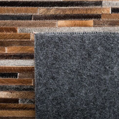 SAFAVIEH Studio Leather Collection 2' 3" x 8' Ivory/Brown STL814A Handmade Mid-Century Modern Entryway Foyer Living Room Bedroom Kitchen Runner Rug in Saudi Arabia