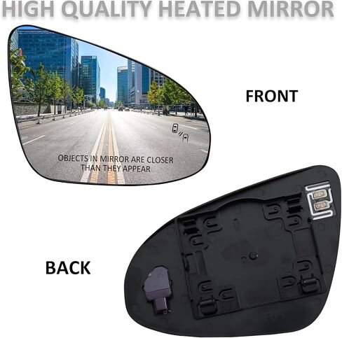 Driver Side Mirror Replacement for Toyota Camry 2012-2017, Avalon 2013-2018 Hybrid - Left Side Mirror Glass, Rear View Mirrors Glass with Power Heated & Blind Spot in Saudi Arabia