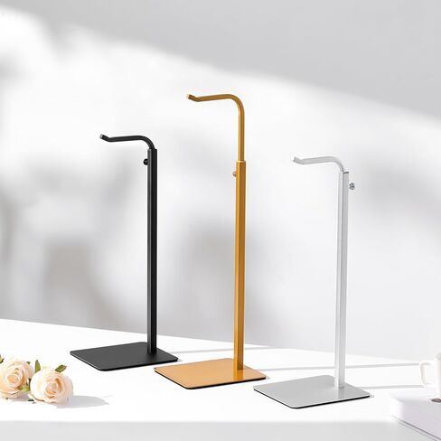 Purse Holder Handbag Display Stand: Gold Hanger Rack for Bags, Purses, and Wreath, Adjustable Hook Stand for Tabletop, Closet, and Retail Use for Vendors in Kuwait