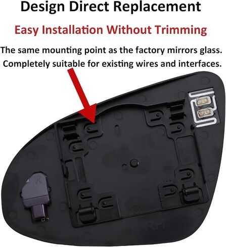 Driver Side Mirror Replacement for Toyota Camry 2012-2017, Avalon 2013-2018 Hybrid - Left Side Mirror Glass, Rear View Mirrors Glass with Power Heated & Blind Spot in Saudi Arabia