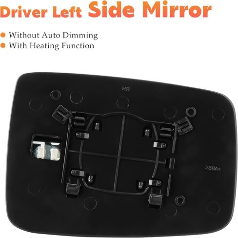 Driver/Left Side Heated Mirror Glass Fits for 2009-2017 Dodge Ram 1500, 2010-18 Ram 2500 Replacement for 68079363AA 68050299AA in Saudi Arabia