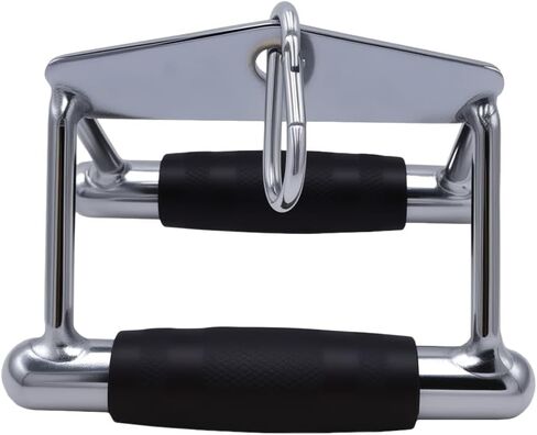 LAT Pull Down Bar,Rotating Press Down Bar,Tricep Rope,Strength Training Double D Row Handle Cable Attachment for Weight Workout,Cable Machine Accessories With Rubber Grips(1 Pairs) in Saudi Arabia