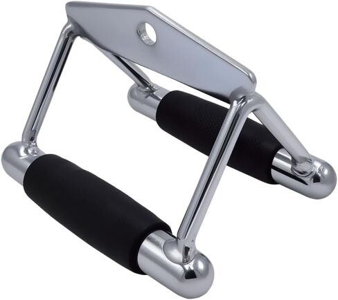 LAT Pull Down Bar,Rotating Press Down Bar,Tricep Rope,Strength Training Double D Row Handle Cable Attachment for Weight Workout,Cable Machine Accessories With Rubber Grips(1 Pairs) in Saudi Arabia