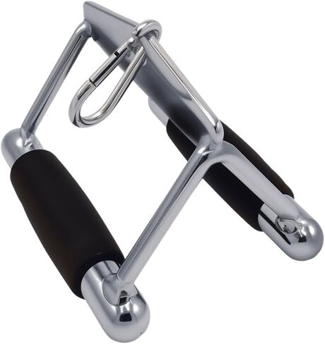 LAT Pull Down Bar,Rotating Press Down Bar,Tricep Rope,Strength Training Double D Row Handle Cable Attachment for Weight Workout,Cable Machine Accessories With Rubber Grips(1 Pairs) in Saudi Arabia