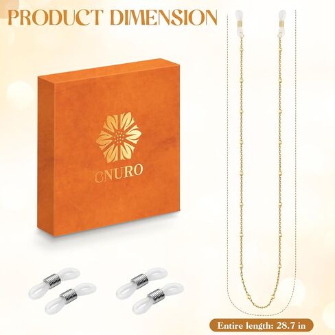Glasses Chain for Women, 2PCS Eyeglass Chains, Gold & Silver, Eye Glasses Holders Around Neck – Lightweight & Stylish for Women in Saudi Arabia