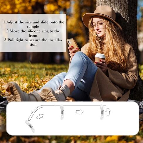 Glasses Chain for Women, 2PCS Eyeglass Chains, Gold & Silver, Eye Glasses Holders Around Neck – Lightweight & Stylish for Women in Saudi Arabia