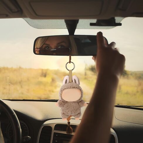 2pcs Cute Doll Car Hanging Strap, Rearview Mirror Decoration Lanyards for Doll Fans & Toy Collectors Practical Mirror Car Accessories Rope Home Office Room Bag Decor in Saudi Arabia