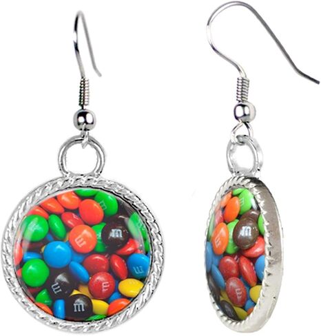 Arthwick Store Picture of Mandm Candies in Multiple Rainbow of Colors Earrings in Saudi Arabia