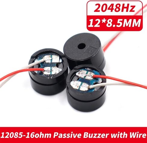 10PCS 12085 16R Passive Buzzer with Wire AC 12MMx8.5MM Resistance in Common Use Mini Piezo Buzzers in Saudi Arabia