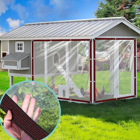 Clear Tarp Waterproof 6x8 Tarps Heavy Duty Plastic Tarp with Grommets Clear Vinyl Tarps for Outdoor Patio Enclosure Chicken Coop Cover Waterproof Transparent Tarpaulin for Porch Greenhouse Plant in Saudi Arabia