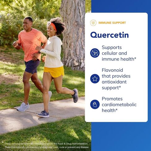 مغلفات نقية Quercetin - 500 ملغ - الدعم المناعي ، الصحة الخلوية وصحة القلب - ملحق مضادات الأكسدة - خالية من الغلوتين وغير المعدلة وراثيا - 120 كبسولة in Saudi Arabia
