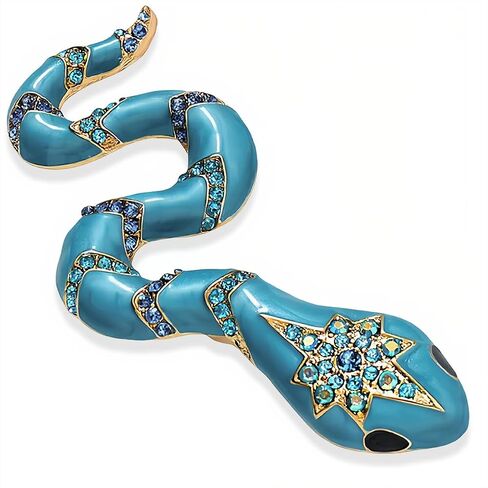 Brooches And Pins For Women Snake Brooch Funny Enamel Pins Cute Pins Drip Oil Pendant Brooch Dual Use in Saudi Arabia